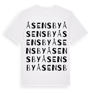 Åsens by ordlek t-shirt – ekologisk bomull t-shirt från Pinshirt