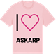 Pink Cotton t-shirt med Jag älskar Askarp t-shirt stort tryck