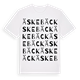 White t-shirt med Äskebäck ordlek t-shirt