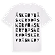 White t-shirt med Äskeryd ordlek t-shirt