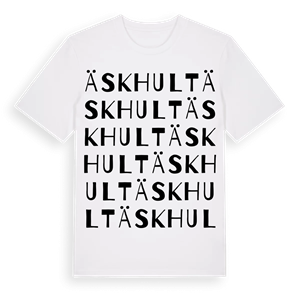 Äskhult ordlek t-shirt – ekologisk bomull t-shirt från Pinshirt
