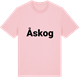 Pink Cotton t-shirt med Åskog fetstil t-shirt