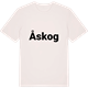 Vintage White t-shirt med Åskog fetstil t-shirt