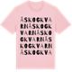 Pink Cotton t-shirt med Åskogkvarn ordlek t-shirt