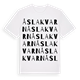 White t-shirt med Åslakvarn ordlek t-shirt