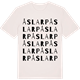 Vintage White t-shirt med Åslarp ordlek t-shirt