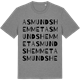 Mid Heather Gray t-shirt med Asmundshemmet ordlek t-shirt