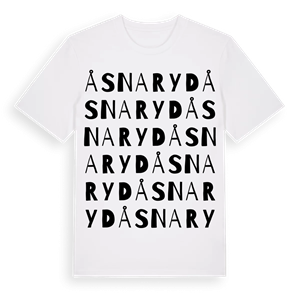 Åsnaryd ordlek t-shirt – ekologisk bomull t-shirt från Pinshirt