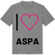 Mid Heather Gray t-shirt med Jag älskar Aspa t-shirt stort tryck
