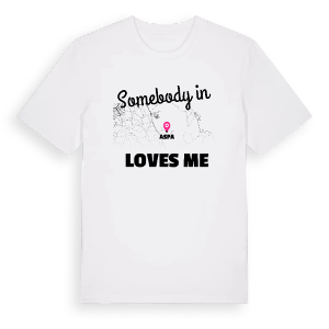 Någon i Aspa älskar mig t-shirt – ekologisk bomull t-shirt från Pinshirt