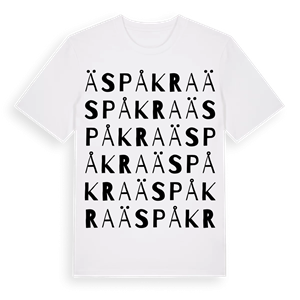Äspåkra ordlek t-shirt – ekologisk bomull t-shirt från Pinshirt