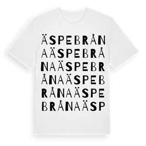 Äspebråna ordlek t-shirt – ekologisk bomull t-shirt från Pinshirt