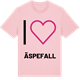 Pink Cotton t-shirt med Jag älskar Äspefall t-shirt stort tryck