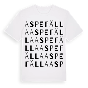 Aspefälla ordlek t-shirt – ekologisk bomull t-shirt från Pinshirt