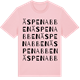 Pink Cotton t-shirt med Äspenabben ordlek t-shirt