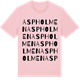 Pink Cotton t-shirt med Aspholmen ordlek t-shirt