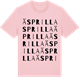 Pink Cotton t-shirt med Äsprilla ordlek t-shirt