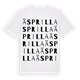 White t-shirt med Äsprilla ordlek t-shirt
