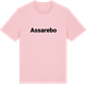 Pink Cotton t-shirt med Assarebo fetstil t-shirt