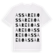 White t-shirt med Assarebo ordlek t-shirt