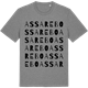 Mid Heather Gray t-shirt med Assarebo ordlek t-shirt
