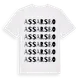 White t-shirt med Assarsbo ordlek t-shirt