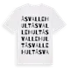 White t-shirt med Åsvallehult ordlek t-shirt
