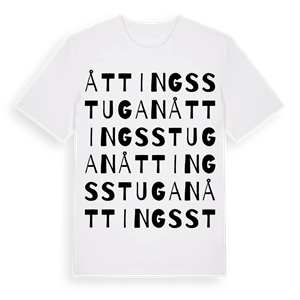 Åttingsstugan ordlek t-shirt – ekologisk bomull t-shirt från Pinshirt