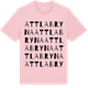 Pink Cotton t-shirt med Attlabryna ordlek t-shirt