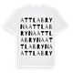 White t-shirt med Attlabryna ordlek t-shirt