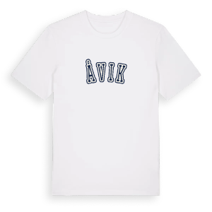 Åvik college t-shirt – ekologisk bomull t-shirt från Pinshirt