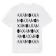 White t-shirt med Axamo ordlek t-shirt