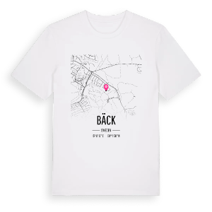 Bäck karta t-shirt – ekologisk bomull t-shirt från Pinshirt
