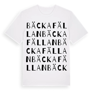 Bäckafällan ordlek t-shirt – ekologisk bomull t-shirt från Pinshirt