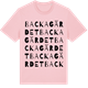 Pink Cotton t-shirt med Backagärdet ordlek t-shirt