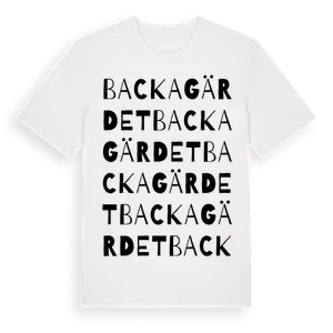 Backagärdet ordlek t-shirt – ekologisk bomull t-shirt från Pinshirt