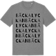Mid Heather Gray t-shirt med Bäckalyckan ordlek t-shirt