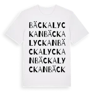 Bäckalyckan ordlek t-shirt – ekologisk bomull t-shirt från Pinshirt