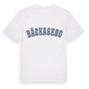 Bäckaskog college t-shirt – ekologisk bomull t-shirt från Pinshirt