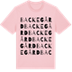 Pink Cotton t-shirt med Backegård ordlek t-shirt