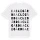 White t-shirt med Backegård ordlek t-shirt