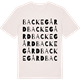 Vintage White t-shirt med Backegård ordlek t-shirt