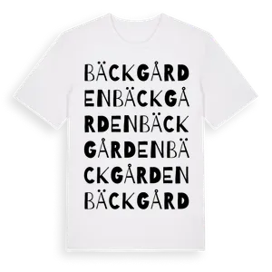 Bäckgården ordlek t-shirt – ekologisk bomull t-shirt från Pinshirt