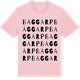 Pink Cotton t-shirt med Baggarp ordlek t-shirt