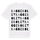White t-shirt med Baggebolet ordlek t-shirt