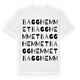 White t-shirt med Bagghemmet ordlek t-shirt