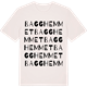 Vintage White t-shirt med Bagghemmet ordlek t-shirt