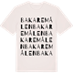 Vintage White t-shirt med Bakaremålen ordlek t-shirt