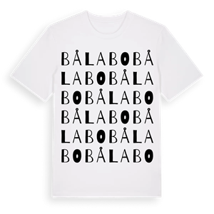 Bålabo ordlek t-shirt – ekologisk bomull t-shirt från Pinshirt