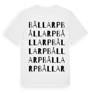 Bållarp ordlek t-shirt – ekologisk bomull t-shirt från Pinshirt